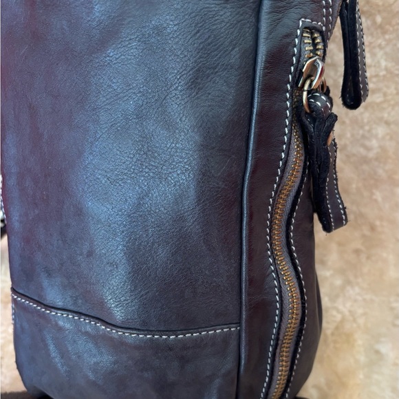 Dark Grey Leather Sling/Crossbody Bag - New - Picture 3 of 8